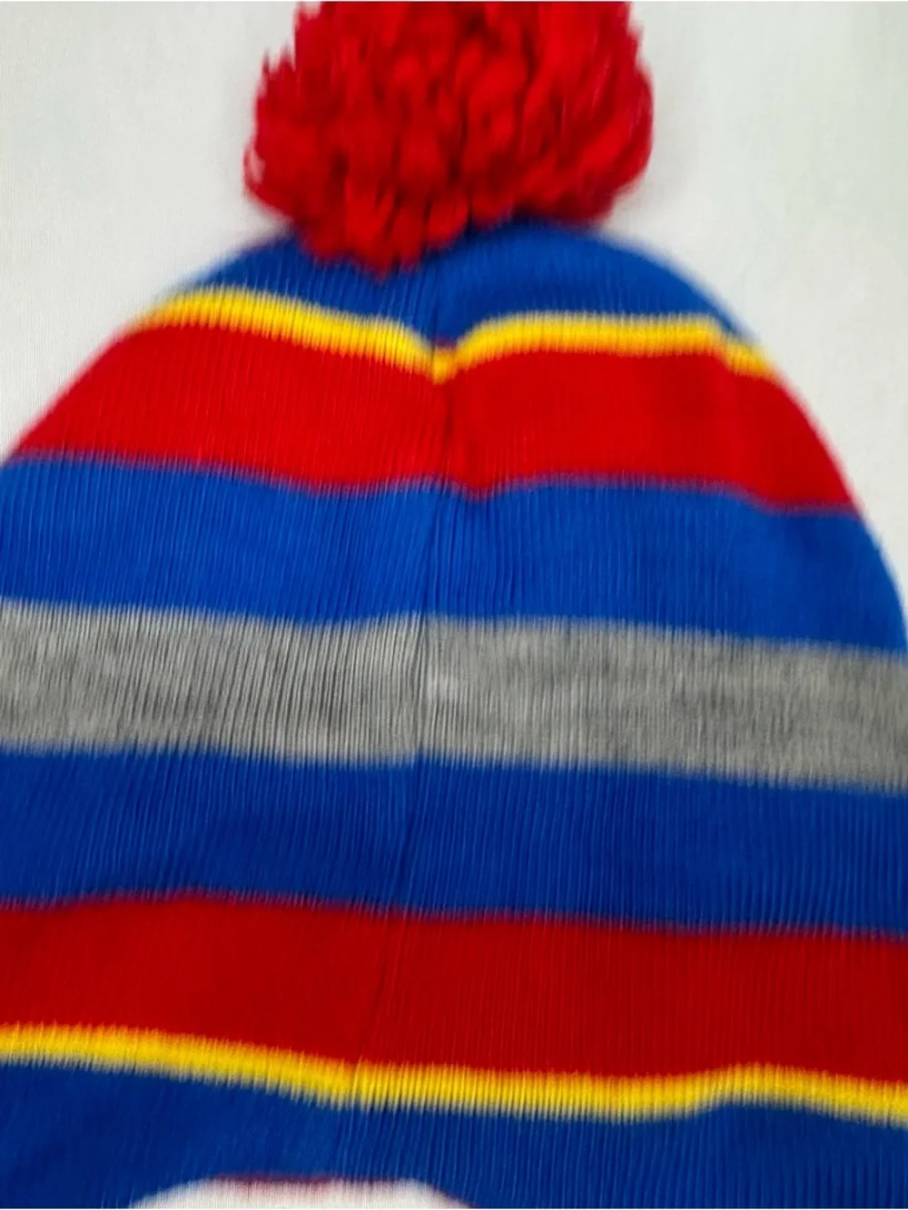 Nickelodeon Paw Patrol Red, Blue & Gray Knit Pom Earflap Hat